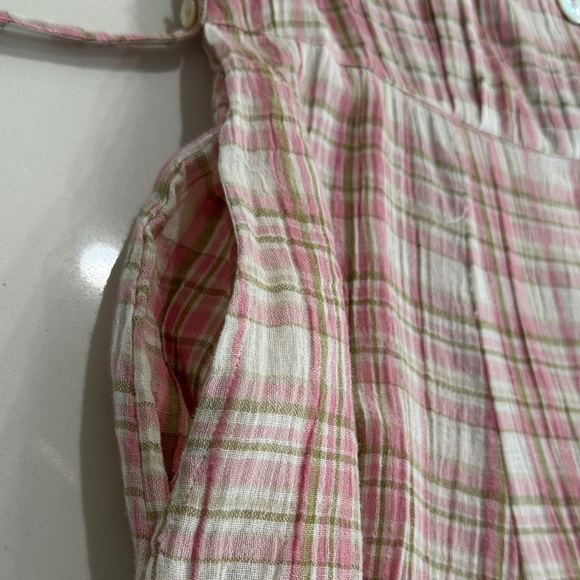 April Cornell Springtime Check Porch Dress in Rose Sage - Picture 4 of 14
